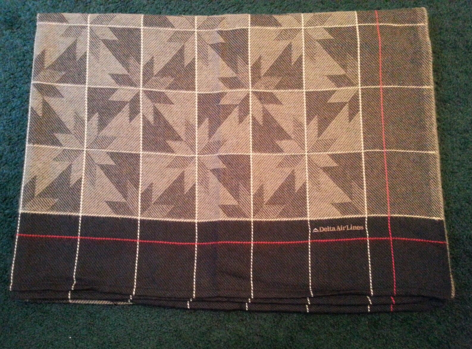 Vintage Delta Airlines Flight Blanket